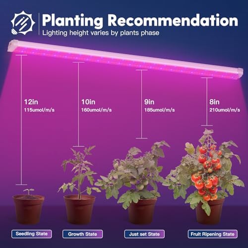 FREELICHT 1Pack 4FT Grow Light for Indoor Plants, 40W=250W, Red Blue - Image 2