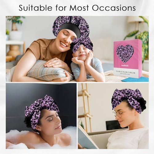 weiwei Satin Heatless Curls Overnight Hair Curler Headband, No Heat Curls Overnight Hair Curlers to Sleep In, 70" Hair Curlers No Heat, 9 Pcs Satin Heatless Curling Set for Women Long Hair - Image 5