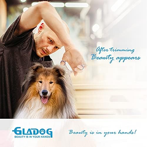 GLADOG Professional 5 in 1 Dog Grooming Scissors Set with Safety Round Tips, Sharp and Heavy-duty Pet Grooming Shears for Cats - Image 6