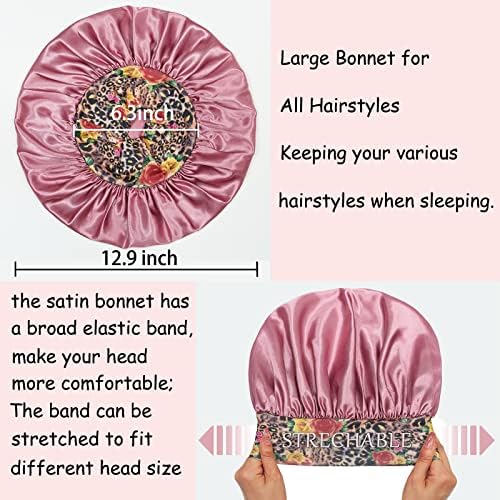 Satin Bonnet Hair Bonnet for Sleeping, Sleep Bonnets for Women - Image 4