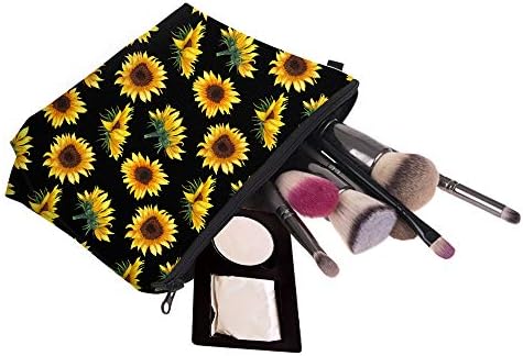 Deanfun Cosmetic Bag for Women, Sunflower Flowers Waterproof Makeup Bags Roomy Toiletry Pouch Travel Accessories Gifts 52355 - Image 2