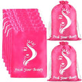 Satin Pouches with Drawstring - Soft Silk Satin Storage and Travel Bags for Bundles, Wigs, Hair Extensions, Tools, Business Gifts (6 PCS Pink) by AIHOPESTO