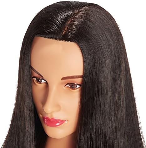 26"-28" Synthetic Fiber Hair Mannequin Head Styling Training Head Doll Head - Image 3