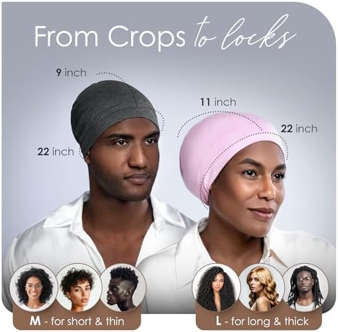 Silk Satin Hair Bonnet for Sleeping - Black Women & Men's Sleep Cap - Image 6