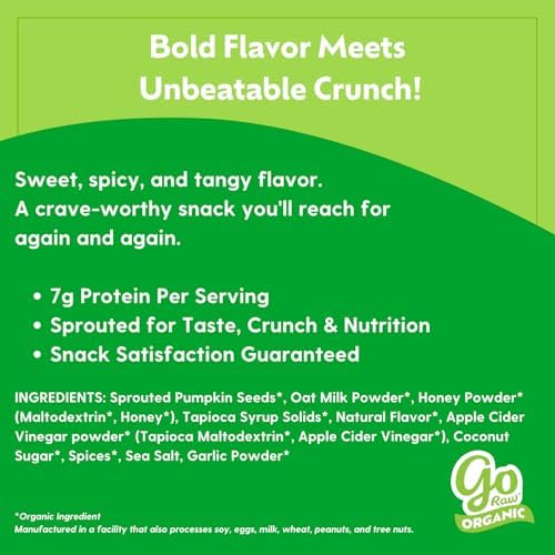Go Raw Organic Sprouted Pumpkin Super Crunch Seeds - Sweet Thai Chili Snack - Image 3