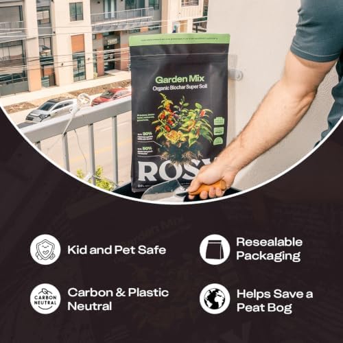 Rosy Soil Garden Mix Biochar Potting Soil for Outdoor Plants, 8 Quart - Image 7