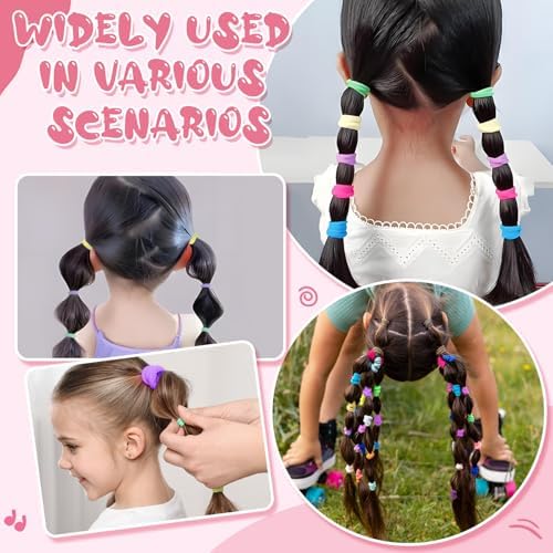 auroray 360PCS Soft Cotton Hair Ties for Toddlers & Baby - No Damage Elastics Seamless Ponytail Holders for Little Girls Daily Hair Accessories - Image 7