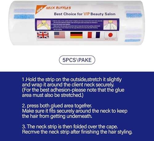 Disposable Barber Neck Paper with Hairdressing Accessory Tool - 5 Rolls & 500 Neck Strips, Barber Supplies - Image 5