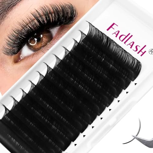 Lash Extensions FADLASH Eyelash Extensions D Curl 0.20mm 14mm Premium Silk Classic Eyelash Extensions Supplies (0.20-D,14mm) by FADLASH
