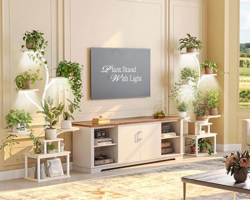 PRAISUN 51 Inch Plant Stand with Grow Lights, 8 Tiered Indoor Plant Shelf - Image 6