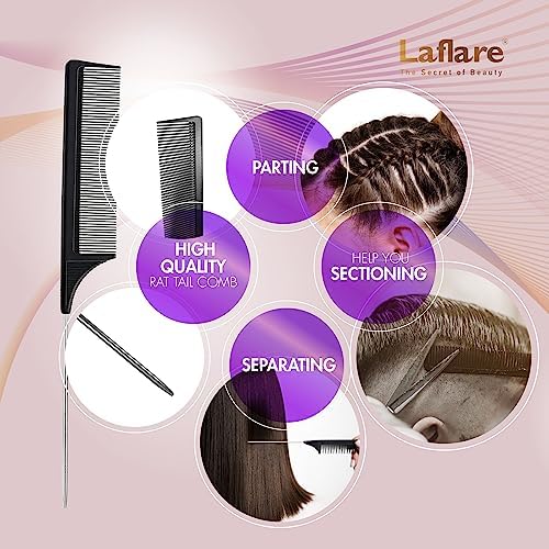 Laflare Braiding Rack for Hair with Comb Set & Braid Gel Wristband & Rack (Braid Extension Holder with 60 Pegs) with Braiding Accessories 5pc Set (PPCOM3) - PP Material - Storage Rack - Image 3