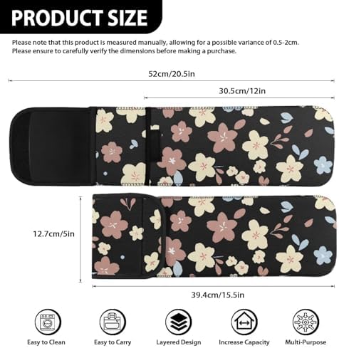 Women's Heat Resistant Neoprene Curling Iron Holder Flat Iron Curling Wand Travel Storage Cover Case Bag Pouch -Water-Resistant Cartoon Cherry Blossom - Image 5