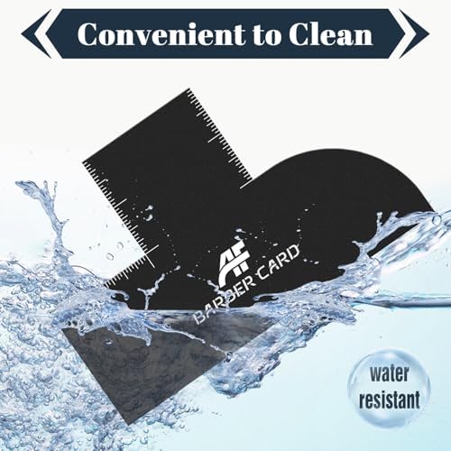 Enhancement Barber Card with Measurement, Reusable Hairline Shaping Tool for Men & Beard Line Up, Color Spray Edge Guide for Barbers and At-Home Haircut (2 Pack) - Image 4