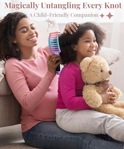 Detangling Brush for Women & Kids, Wet & Dry Hair, All Hair Types - Image 3