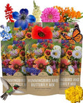 Bulk Wildflower Seeds Butterfly and Humming Bird Mix - 5 Pounds - Over 600,000 Open Pollinated Annual and Perennial Seeds by SweetYards