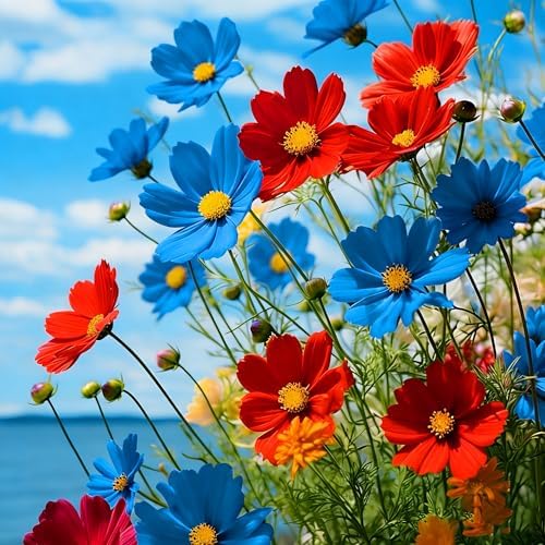 2000pcs Cosmos Seeds for Planting, Perennial Cosmos Hummingbird Vine Flower Seeds, Heirloom Non-GMO Open Pollinated Wildflowers for Home Garden Outdoors - Image 3