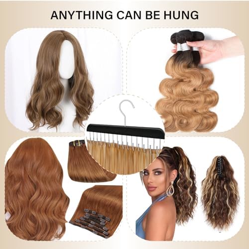 Hair Extension Holder - Professional Full Length Weft Styling Tool for Multi-Layer Hair Washing, Drying, Coloring, Styling & Storing - Image 4