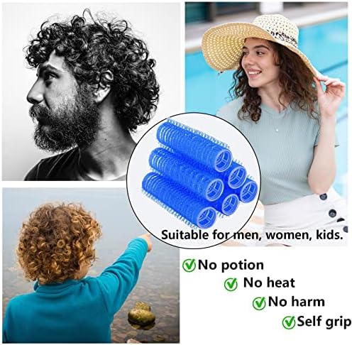 18PCS Self Grip Small Hair Curlers Heatless Roller Hair Curlers Pro Salon Hairdressing Curler DIY Curly Hairstyle Hair Rollers Tools Rat Tail Comb for Women Medium Short Hair(0.8 x 2.4 Inch) - Image 5