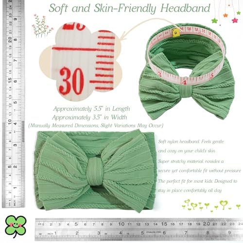 CÉLLOT 8 Colors Super Stretchy Soft Baby Girl Headbands Double Infant Bows - Image 3