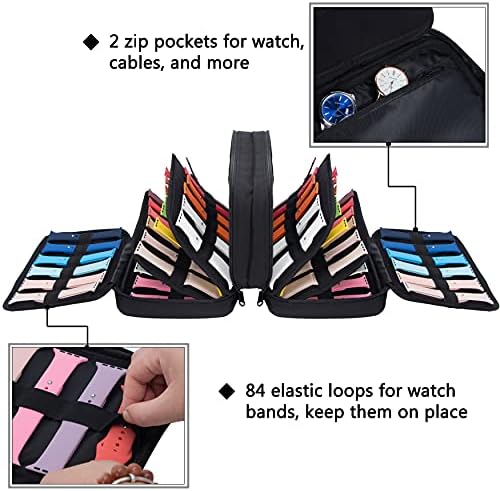 PACMAXI 84 Watch Bands Storage Carrying Case Compatible with Watches - Image 3