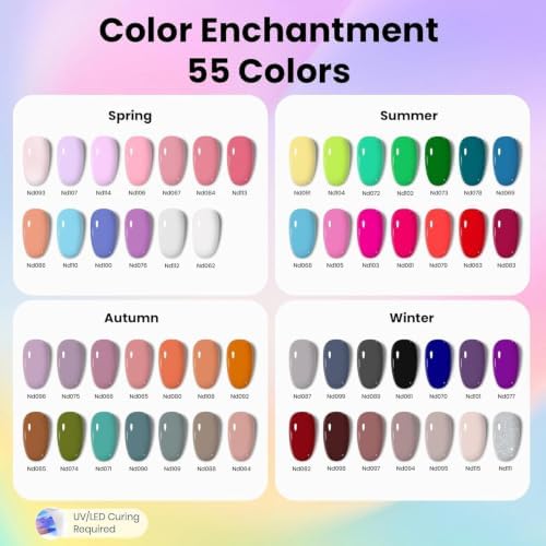 Beetles Gel Nail Polish Kit with U V Light - 80Pcs 55 Colors Gel Nail Kit - Image 3