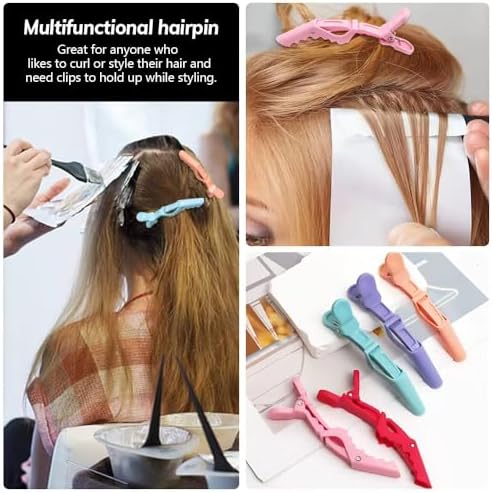 Ella & Sara 24PCS Alligator Hair Clips for Styling Sectioning,Non-slip Grip Clips for Hair Cutting, Durable Women Professional Plastic Salon Hairclip with Wide Teeth & Double-Hinged Design - Image 7