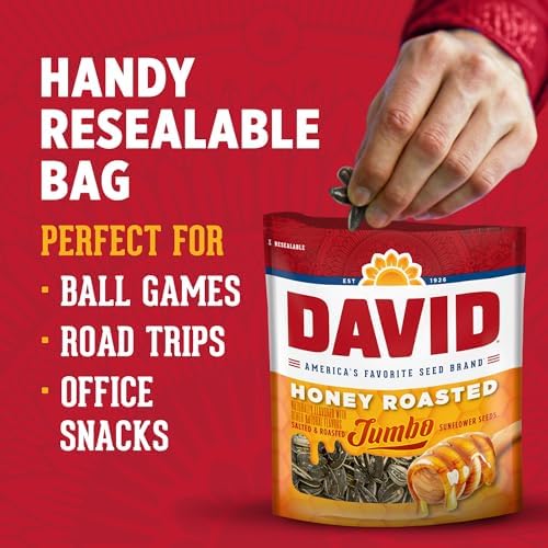 DAVID Jumbo Sunflower Seeds, Honey Roasted Flavor, 5.25 oz. (Pack of 2) - Image 4