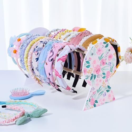 Basumee Headband Holder and Organizer for Hair Accessories - Display and Storage for Girls' Hair Hoops, Headbands, Home Decor - Image 5