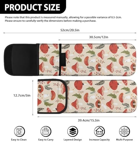 1 Piece Flat Iron Curling Wand Travel Cover Case Bag Curling Wand Travel Case Universal Curling Iron Cover Sleeve Flat Iron Case Heat Resistant Bag Mushroom - Image 5