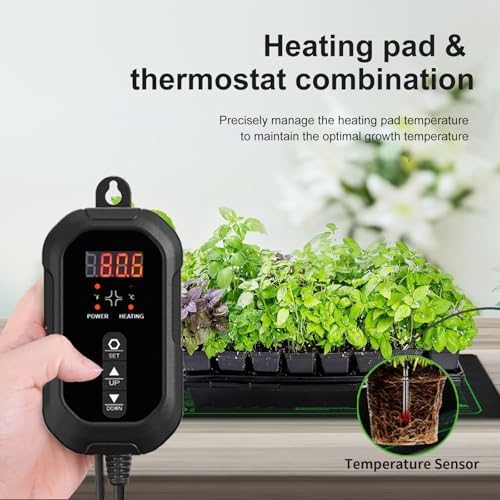 20"x20" Durable Seedling Heat Mat with Thermostat Controller - Image 3