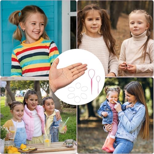 Elastic Hair Rubber Bands, 2000 PCS Soft Ponytail Elastics Holders Small Hair Ties for Blond Kids Baby Girls Toddler Infants Hair No Crease Damage No Hurt Thin Easy to dismantle Mini TPU Tie (Clear) - Image 7