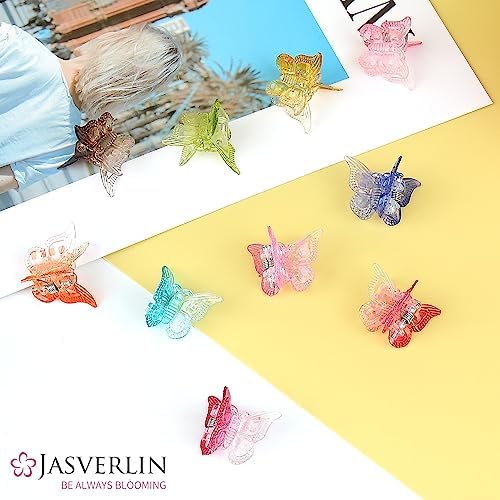 JASVERLIN Gradient Mini Butterfly Hair Claw Clips, Y2K Accessories 50 Pcs - Image 6