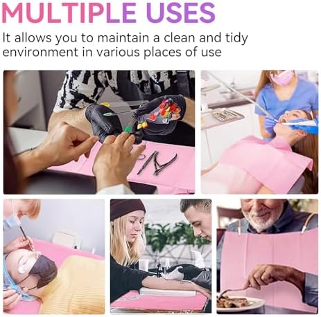 Makartt Disposable Nail Mats, 50 Pcs 3-Ply Absorbent Nail Table Pads with PE Backing, 18” x 13” Nail Desk Protection for Manicure Pedicure, Acrylic Gel Practice, Salon & Home DIY (Pink) (Pack of 3) - Image 6