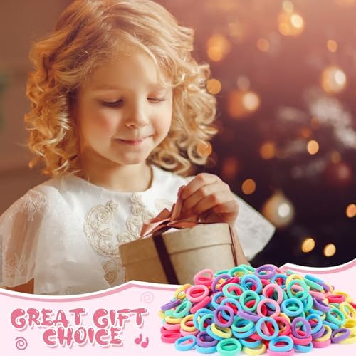auroray 360PCS Soft Cotton Hair Ties for Toddlers & Baby - No Damage Elastics Seamless Ponytail Holders for Little Girls Daily Hair Accessories - Image 6
