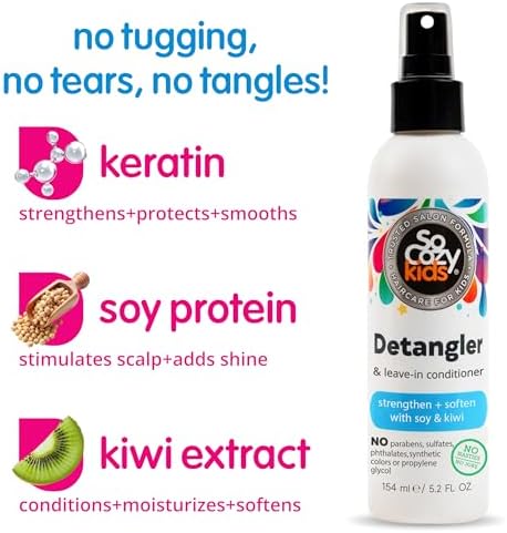 SO COZY Kids 2-in-1 Detangler & Leave In Conditioner Spray, 5.2 Fl Oz - Image 3