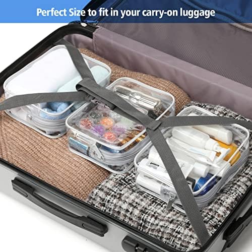 PACKISM TSA Approved Toiletry Bag - Clear Makeup Bag Travel, 4 Medium White - Image 3