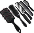 SIQUK 6 Pieces Hair Brush Comb Set Paddle Brush Detangle Hair Brush and Black Combs for Men and Women Wet, Dry, Curly and Straight Hair by SIQUK
