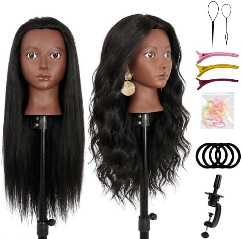 20" Human Hair Mannequin Head for Braiding, Styling & Cosmetology Training by Unknown