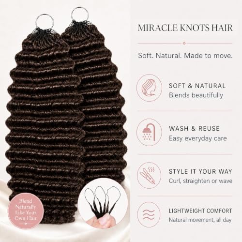 Human Crochet Hair for Black Women Feather Miracle Knots Crochet Human Hair - Image 3