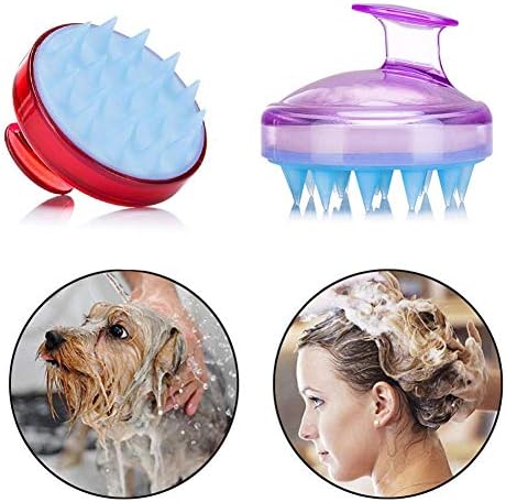 INVODA Scalp Massager Shampoo Brush Soft Silicone Bristles for Dandruff Removal & Hair Growth, Waterproof Wet/Dry Use, Men, Women & Pets - Image 5