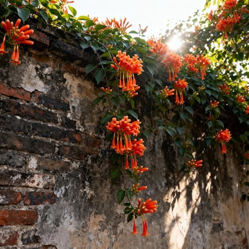 Flame Vine Plant Seeds, 100+ Climing Firecracker Vine Seeds Attracts Pollinators, Heirloom Pyrostegia Venusta Flower Seed for Garden Home Outdoor - Image 7