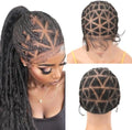 Braided Wig Cap with Baby Hair for Crochet Braids - Glueless Double Full HD Lace Wig Cap for Black Women (99-Triangel Sections) by OTO+BELLA