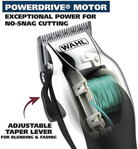 Wahl USA Chrome Pro Corded Clipper Complete Haircutting Kit for Men - Image 5