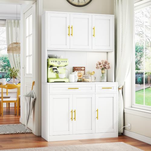 GAIOUS 71" Metal Kitchen Pantry Cabinet, Buffet Sideboard with Drawers by GAIOUS