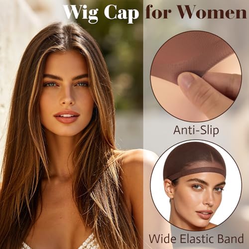MEEZY 24 Pcs Brown Wig Caps for Women, Non-Slip Stocking Cap for Lace Front Wig, Funny Party Cosplay Hair Cap Closed-End Hair Nets for Bachelorette Party Halloween Costume Birthday Wedding - Image 3