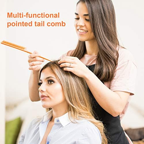Yaomiao 24 Pcs Rat Tail Combs Bulk Braiding Comb for Woman Parting Combs - Image 6