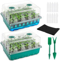 Hanaoyo Self-Watering Seed Starter Tray 2 Packs, 96 Cells Seed Starter Kit with Humidity Vented Domes and High Lid, Germination Kit for Indoor Greenhouse Seed Starter by Hanaoyo