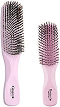 Giorgio Gentle Pink Hair Brush Set – Gift for Women, 2 Detangler Brushes (6.25" & 7.75"), Scalp Massager, Travel Hair Brush, Sensitive Scalp, All Hair Types by GiorgioHairBrushesCombs