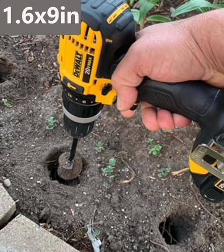 TCBWFY Garden Auger Drill Bit for Planting,Spiral Hole Drill Earth Post Umbrella Bulb Planter Auger for 3/8" Hex Drive 1.6"x9",1.6"x16.5",3.5"x16",4"x12",2"x32" - Image 3