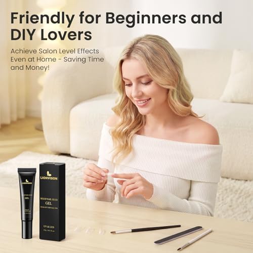 LIONVISON Solid Gel Nail Glue: 28+ Days Long-Lasting for DIY Beginners - Image 2